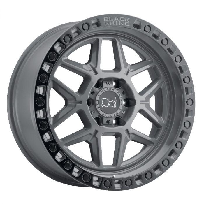 BLACK RHINO KELSO BATTLESHIP GREY W/BLACK 17X9.0 6X139.7/00 