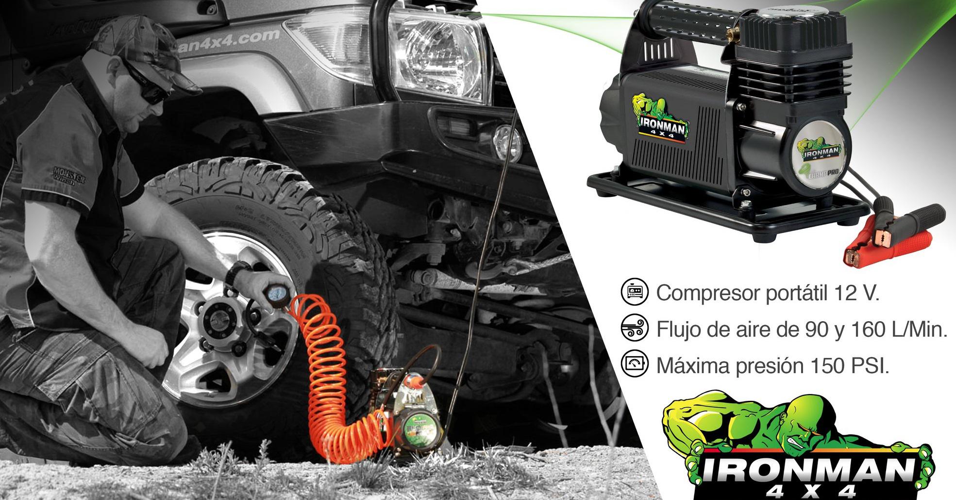 COMPRESOR DE AIRE IRONMAN 4X4 / FLOMAX PRO DE 160 LITROS