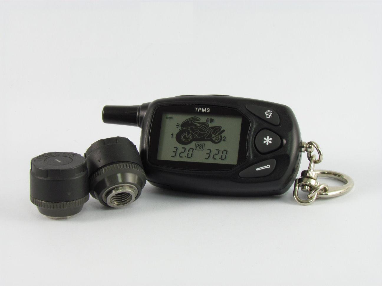 Monitor de Presión y Temperatura de Neumáticos para Motocicletas - TIPO LLAVERO (2 NEUMATICOS)
