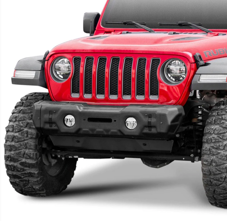 BUMPER DELANTERO ANGOSTO ACERO MARCA RIVAL - PARA JEEP JK / JL / GLADIATOR