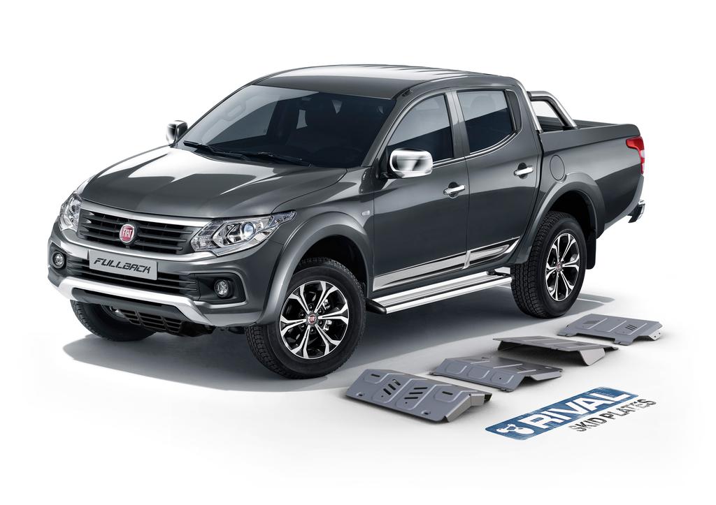 PACK DE SKID PLATE MARCA RIVAL - PARA MITSUBISHI NEW L200  2019+ / FIAT FULLBACK, 2016+ (4 PLACAS DE ACERO 3mm)