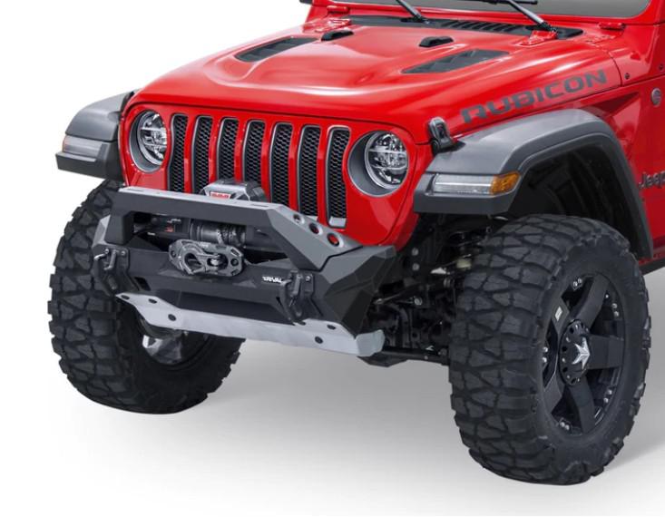 BUMPER DELANTERO ANGOSTO DE ALUMINIO MARCA RIVAL - PARA JEEP JK / JL / GLADIATOR