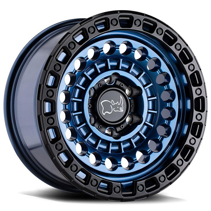 LLANTA  BLACK RHINO SENTINEL COBALT BLUE W/ BLACK EDGE LIP 17X8.5 6X139.7/ OFFSET -10