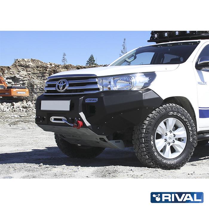 BUMPER DELANTERO DE ALUMINIO MARCA RIVAL - PARA TOYOTA HILUX REVO 2016+ -