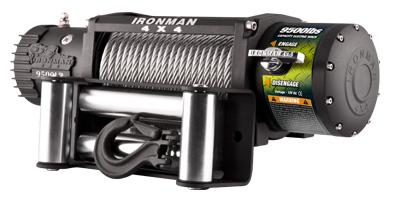 WINCH ELÉCTRICO 12V  MARCA IRONMAN DE 9,500LB CON CABLE DE ACERO