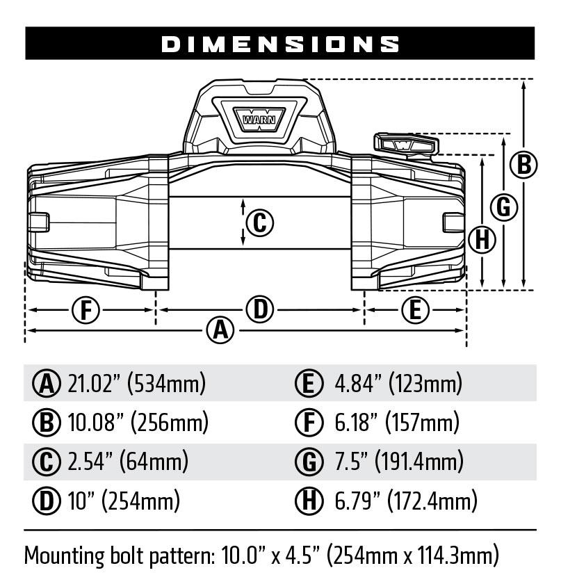 WINCH WARN  modelo VR EVO 12-s, PIOLA DE SINTETICA