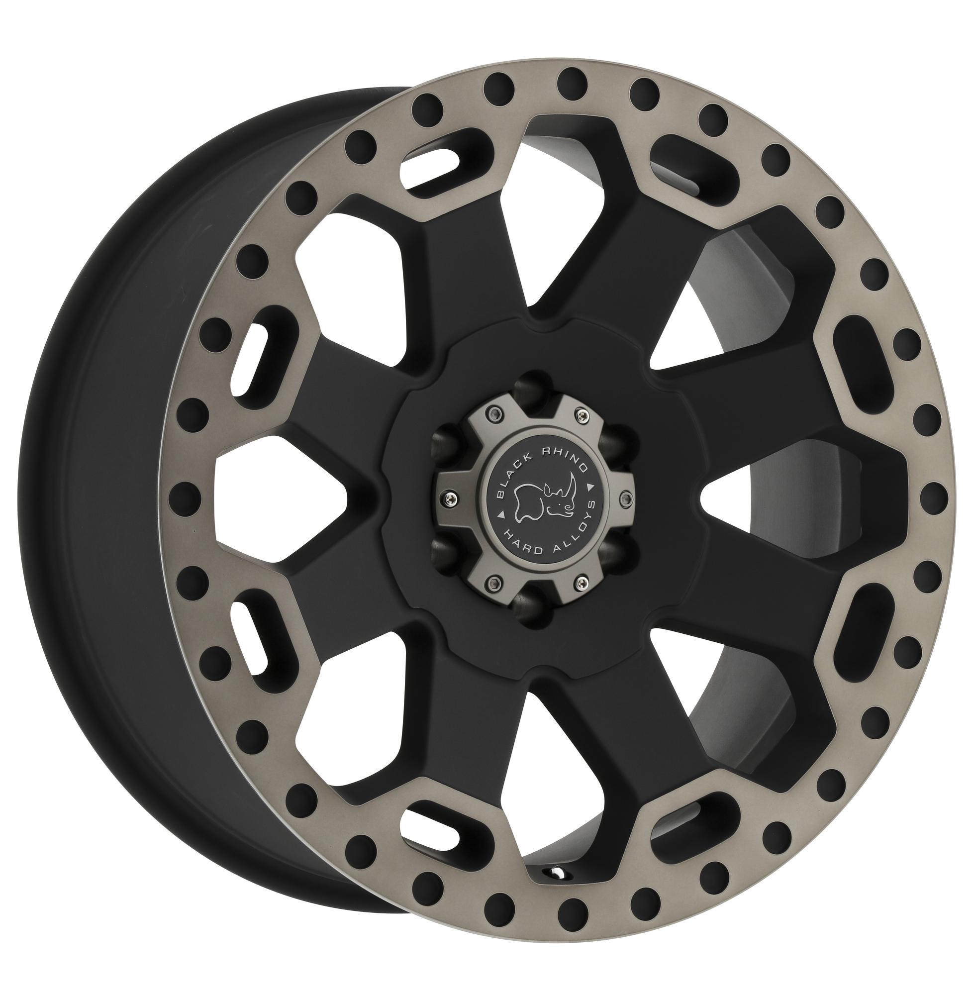 BLACK RHINO WARLORD MATTE BLACK W/MACHINE DA 17x9.0 6X135 offset +12