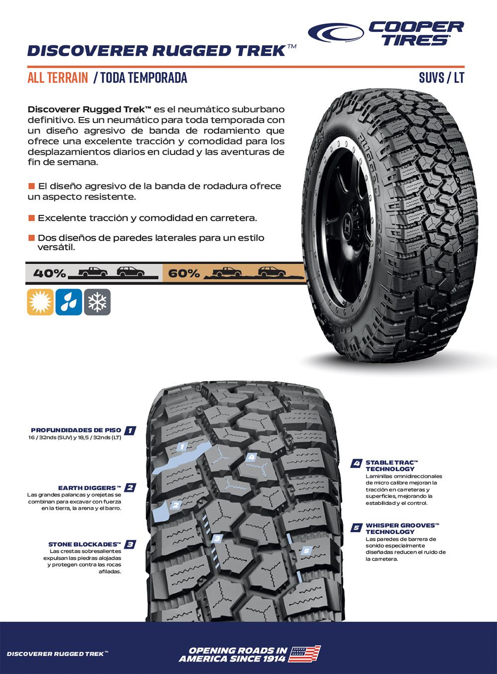 NEUMÁTICO COOPER DISCOVERER RUGGED TREK 265/65R18 116T