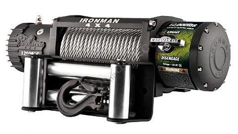 WINCH ELECTRICO 12V - MARCA IRONMAN DE 12,000LB CON CABLE DE ACERO