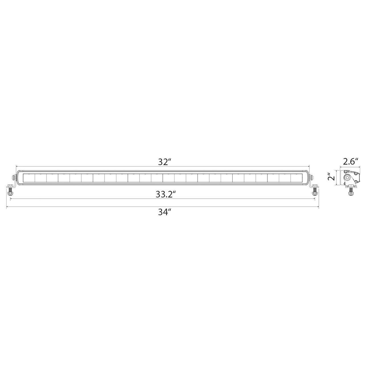 Miniatura BARRA LED IRONMAN 4X4 SINGLE 32" SABRE-X