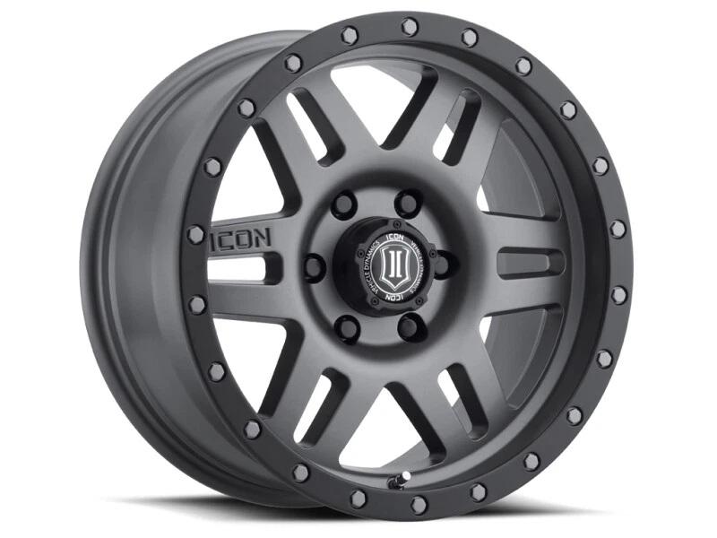 ICON ALLOYS WHEELS SIX SPEED SATIN BLACK 17x8.5 6x5,5 -
