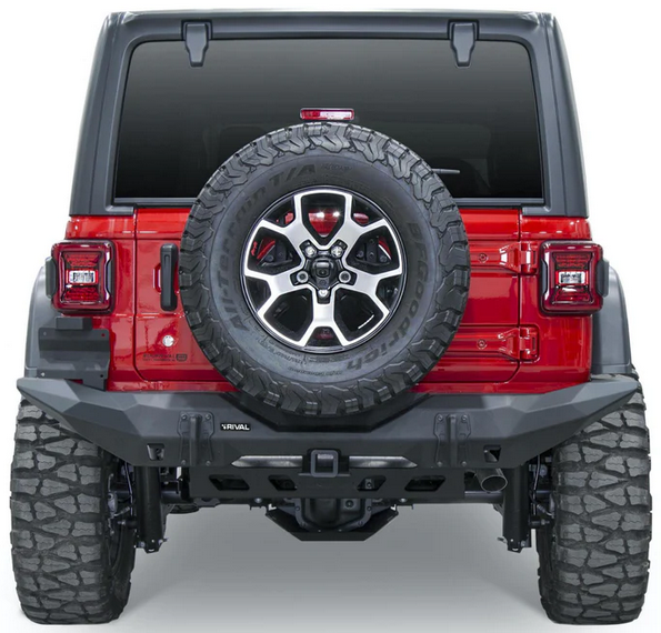 BUMPER ANCHO DE ALUMINIO TRASERO MARCA RIVAL - PARA JEEP JL -