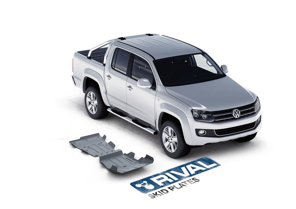 PACK DE SKID PLATE MARCA RIVAL - PARA VOLKSWAGEN AMAROK 2010-2017  (2 PLACAS DE ACERO 3mm)