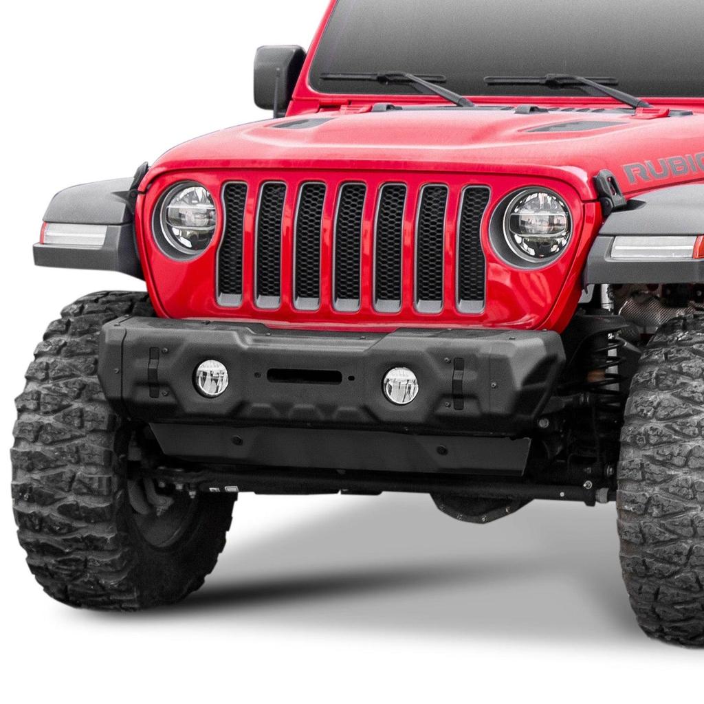 BUMPER DELANTERO ANGOSTO ACERO MARCA RIVAL - PARA JEEP JK / JL / GLADIATOR -