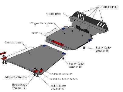 Miniatura SKID PLATES MARCA RIVAL - PARA SSANGYONG ACTYON SPORT  (ESTANQUE DE COMBUSTIBLE)