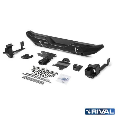 BUMPER DE ALUMINIO TRASERO MARCA RIVAL ANGOSTO - PARA JEEP JL -