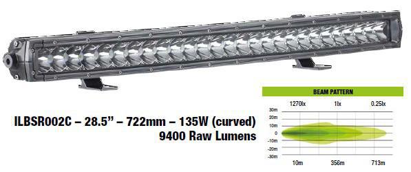 BARRA LED CURVA MARCA IRONMAN 4X4 DE 28,5"