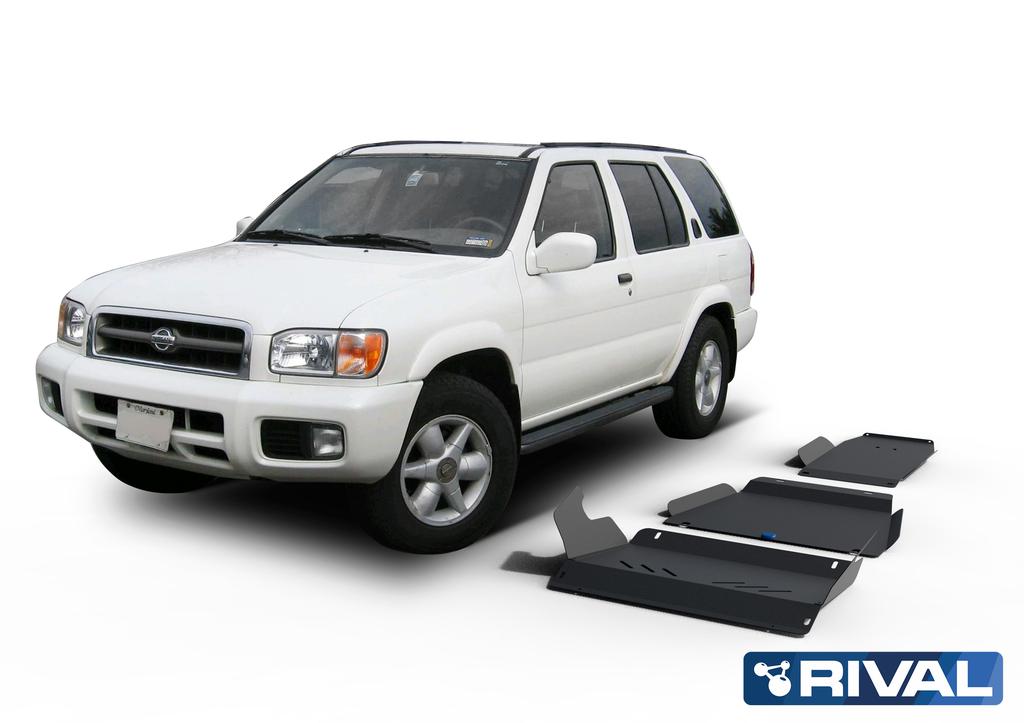 NISSAN PATHFINDER R50 SKID PLATE ACERO (3 PLACAS) 1996-2004