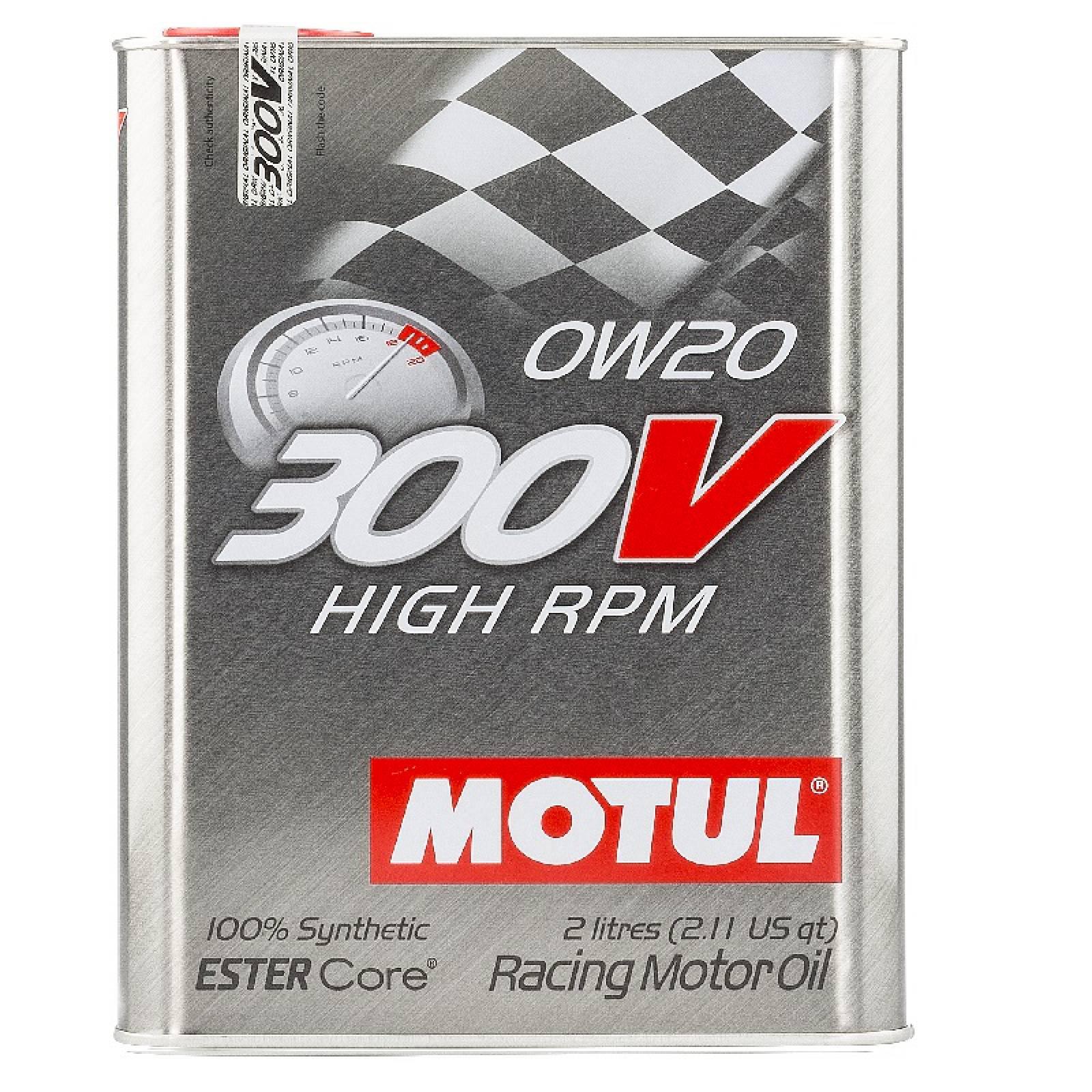 MOTUL 0W20 300V HIGH RPM FULL SINTETICO 2 LTS