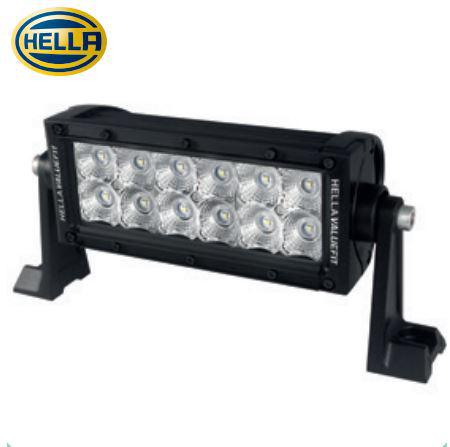 BARRA LED HELLA 12 LED SERIE SPORT 10-30V 8" FLOOD