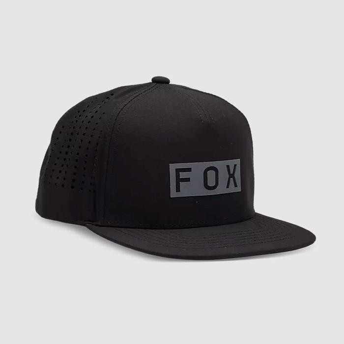 FOX JOCKEY WORDMARK TECH SB HAT NEGRO LOGO GRIS