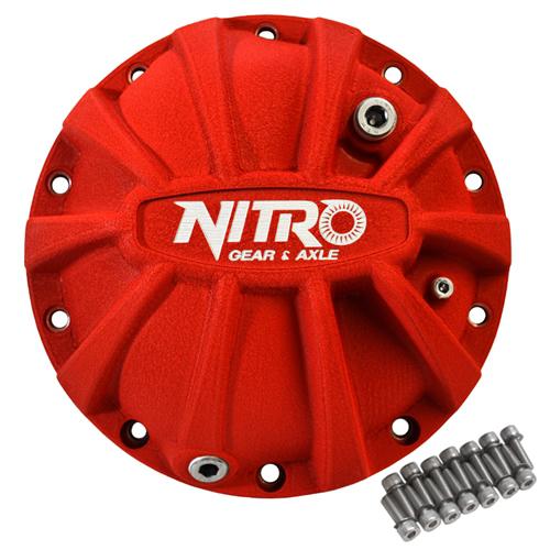 Diff Cover Toyota 9.5" semi-Float, GM 1955-1962 Truck Nitro, Red, Xtreme Aluminum, Increased-Capacity, 