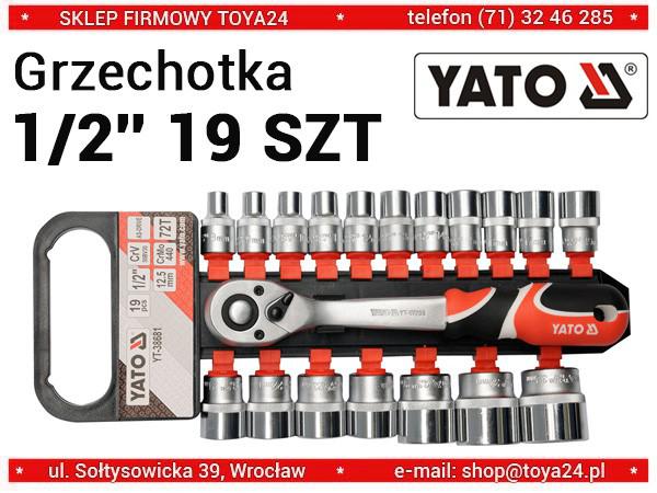 YATO SET DE DADOS 1/2"  19 PIEZAS CON CHICHARRA 