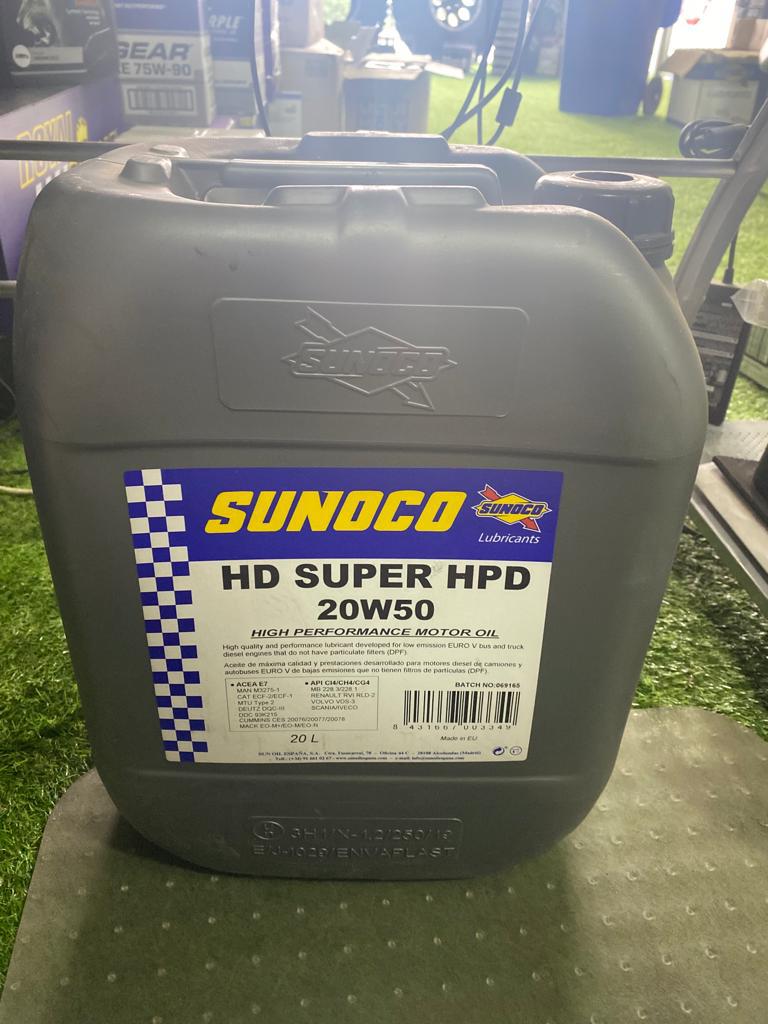 SUNOCO BIDON  SUPER HPD  20W50 20 LTS.