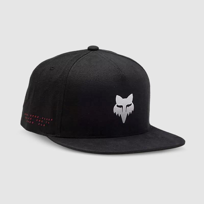 FOX JOCKEY MAGNETIC SNAPBACK HAT NEGRO LOGO GRIS