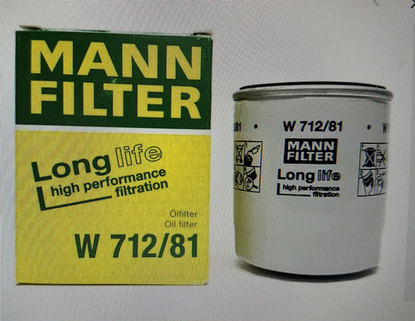 FILTRO ACEITE MANN FILTER W7712/81 SILVERADO