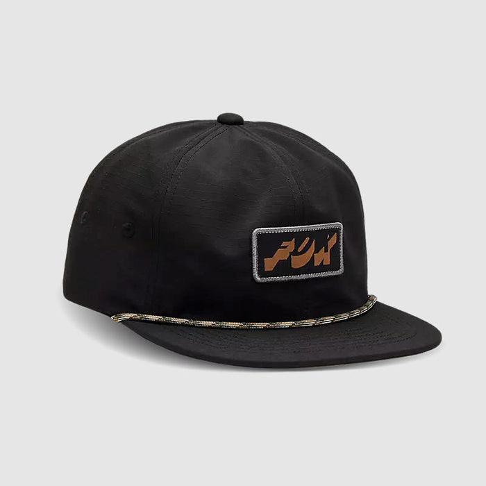 FOX JOCKEY ELEVATED ADJUSTABLE HAT NEGRO LOGO CAFÉ