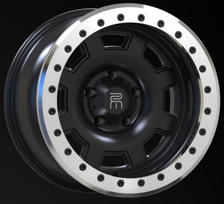 LLANTA BEADLOCK 17X9 5X127 -38 OFFSET ARO CROMADO ALEACION ALUMINIO RMC