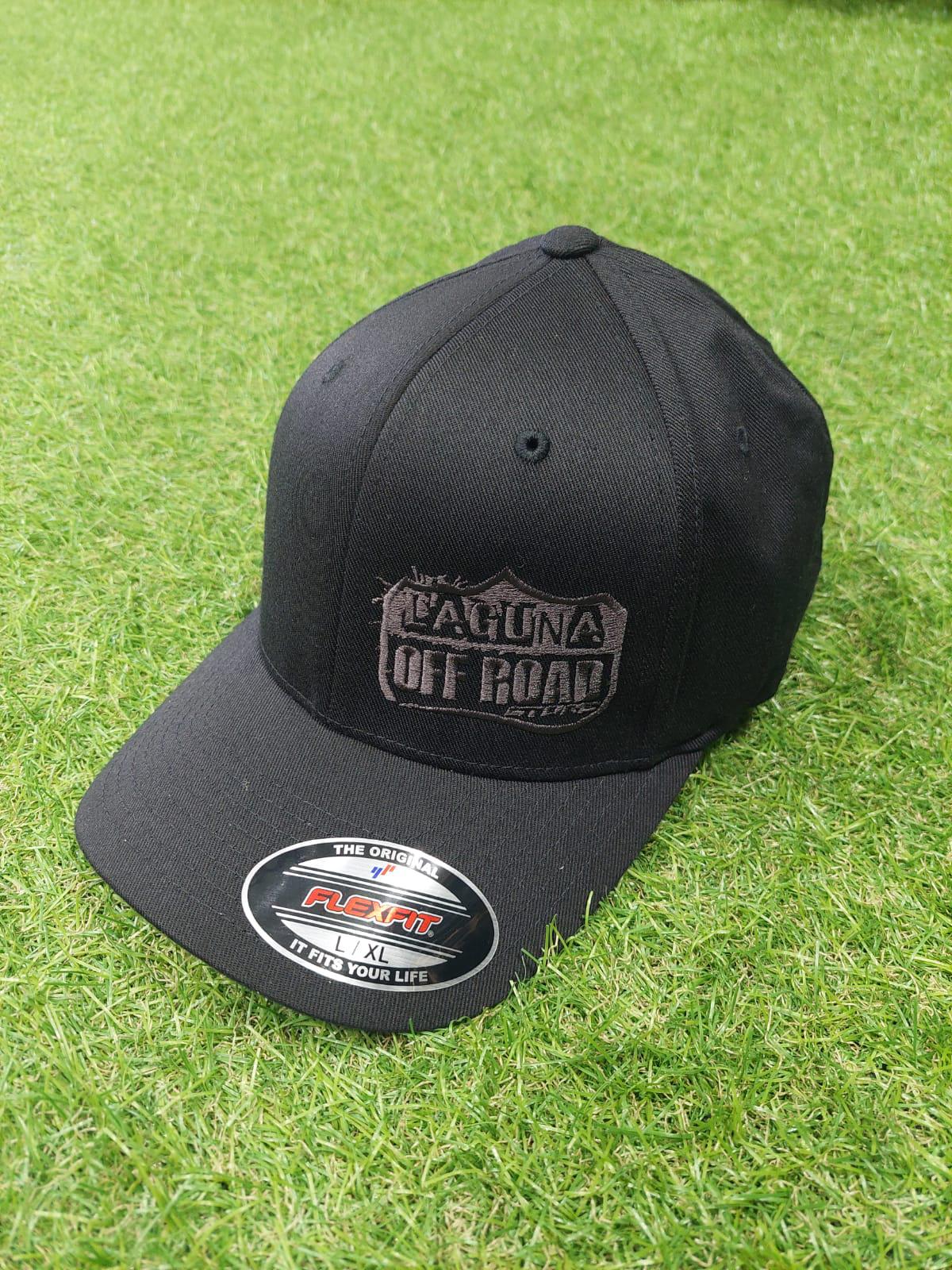 JOCKEY LAGUNA OFF ROAD FLEXFIT CON MALLA NEGRO/ LOGO GRIS