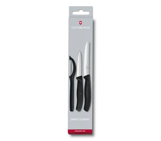 VICTORINOX JUEGO DE CUCHILLOS 3U. MANGO NYLON NEGRO