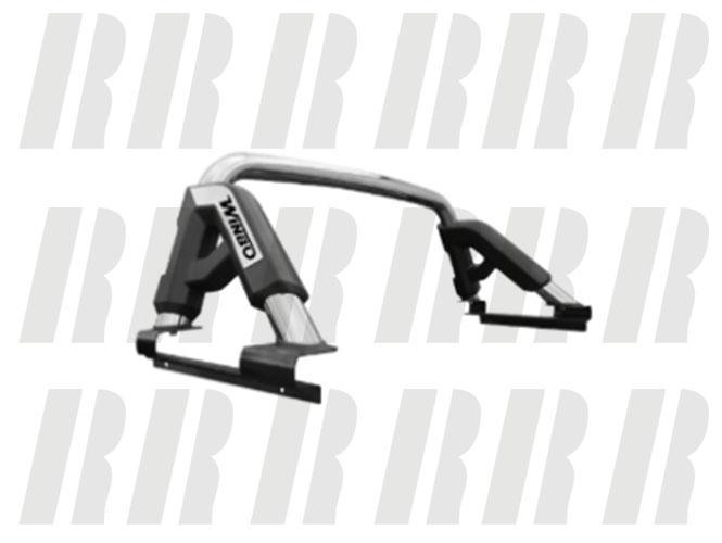 BARRA ANTIVUELCO ACERO INOXIDABLE CON PROTECTOR DE VIDRIO PARA CHEVROLET DMAX 2015 EN ADELANTE COLORADO 2019 EN ADELANTE