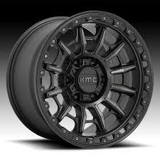 17X9.0 6X139.7/00 KMC CARNAGE SATIN BLACK W/GRAY TINT