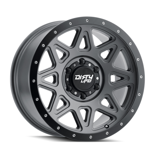  LLANTAS THEORY 9305 17X9" 6X139 MATTE GUNMETAL - DIRTY LIFE x4