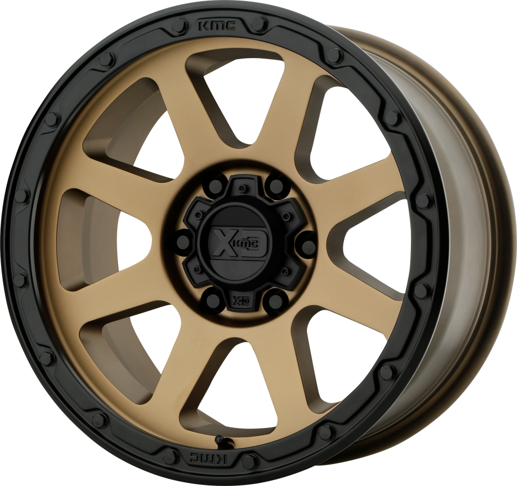 LLANTA KMC XD SERIES 134 ADDICT 2 17x8.5 0 MM.  6X139.7 BORDE  NEGRO FONDO BRONCE 