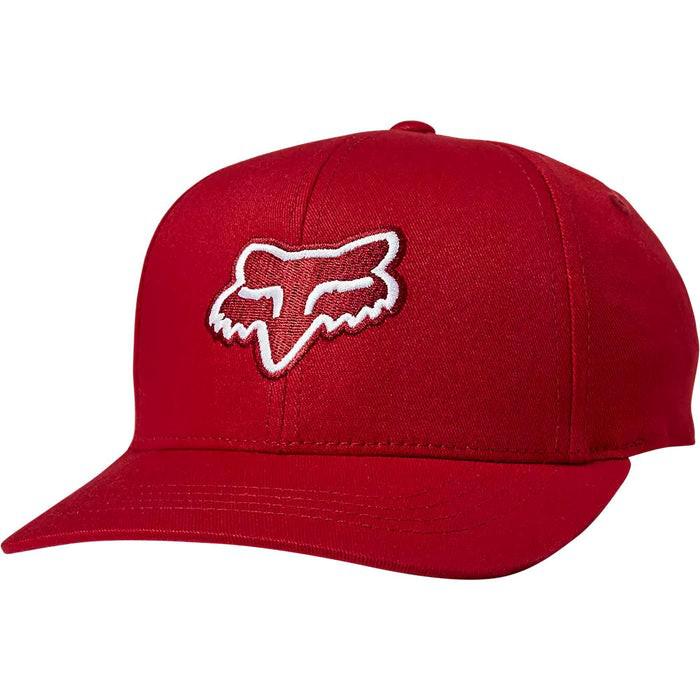 FOX JOCKEY LEGACY FLEXFIT HAT ROJO LOGO BLANCO