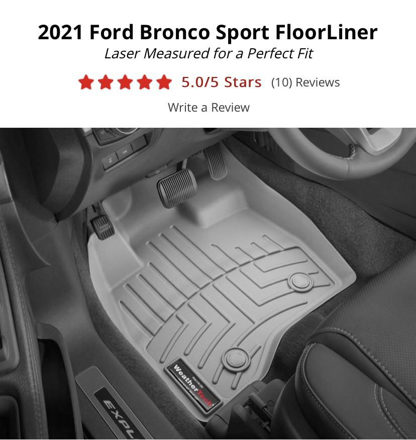 Pisos Weather tech Ford Bronco Sport