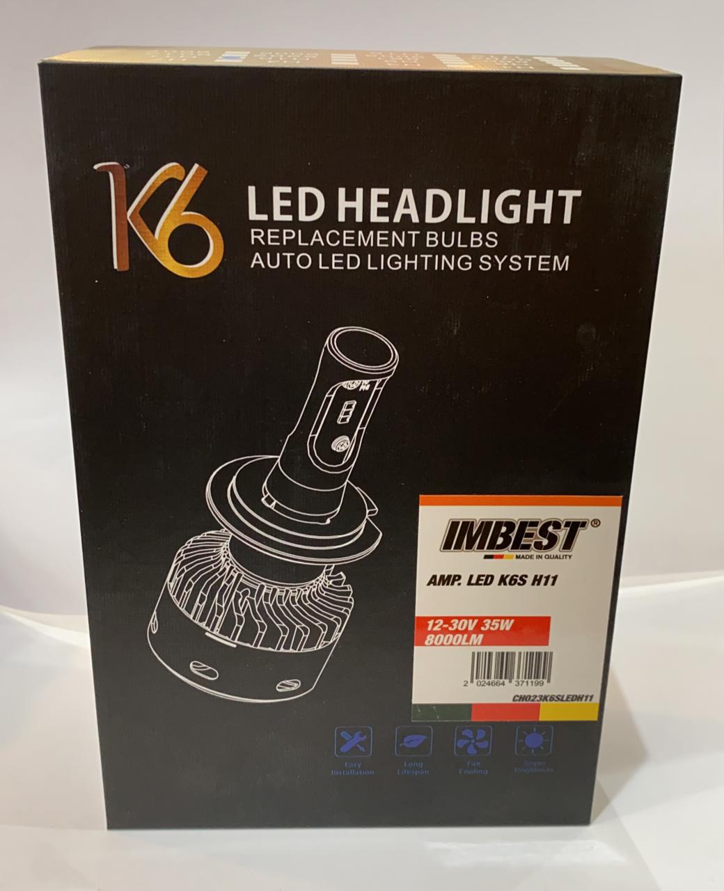 K6 AMPOLETA LED H11 12-24V 8000LM