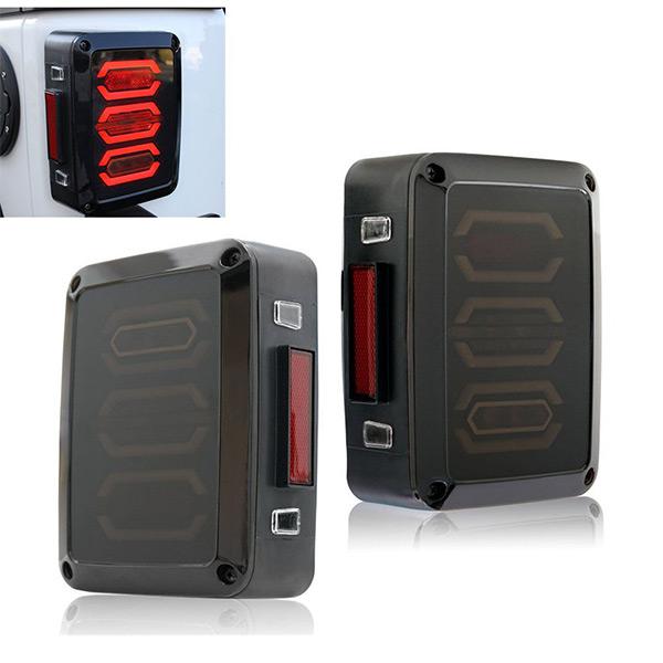 JUEGO FAROLES  LED TRASEROS WRANGLER JK 07-18 