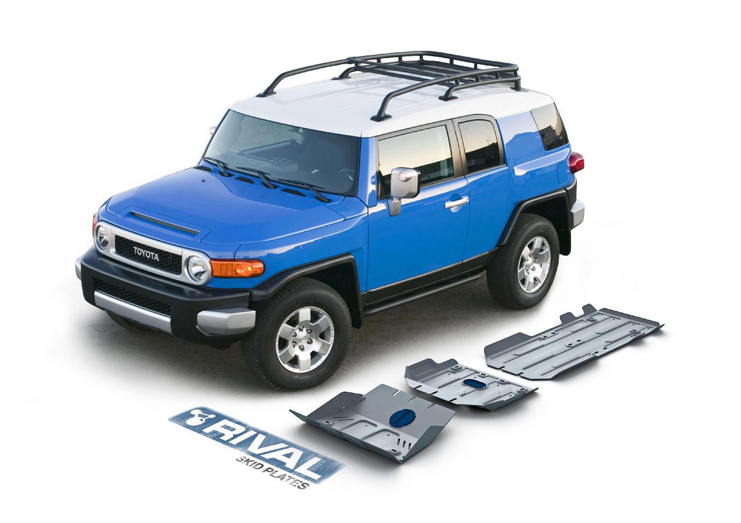 SKID PLATES DE ACERO TOYOTA FJ CRUISER  (3 PLANCHAS), RIVAL 4X4