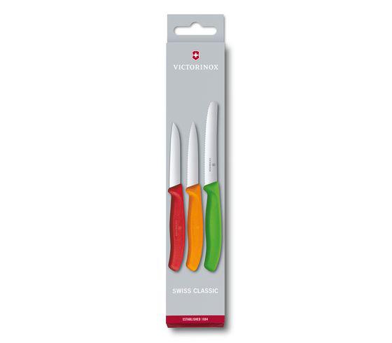 VICTORINOX JUEGO DE CUCHILLOS VERDURA 3U.COLORES