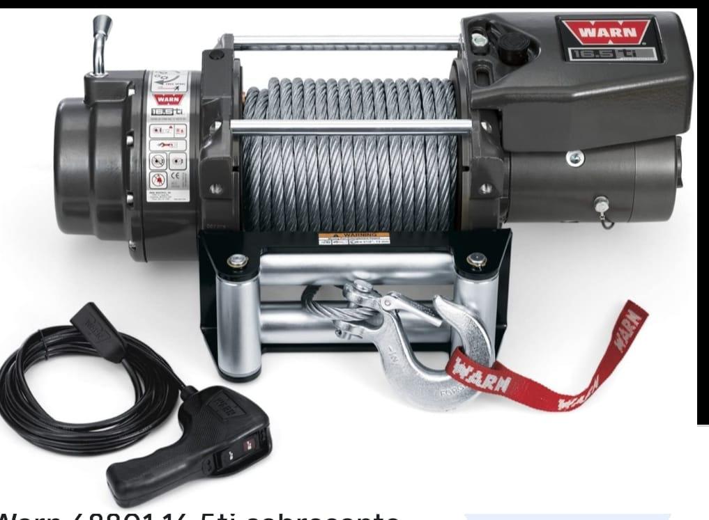 WINCH DE PESO PESADO WARN 16.5TI CAPACIDAD DE 16,500 LB 12V 