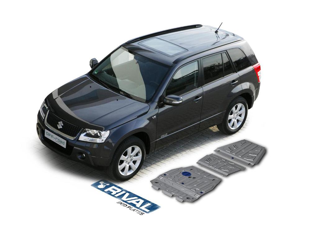 SUZUKI GRAND VITARA Y GRAND NOMADE SKID PLATES DE ACERO (3 PLANCHAS)