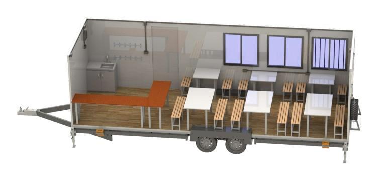 Miniatura CARRO COMEDOR MINERA DESDE 16 PERSONAS *valor varía segun equipamiento.* - Color: Blanco, Modelo: COMEDOR MINERO, Alto: 2, Profundidad: 7