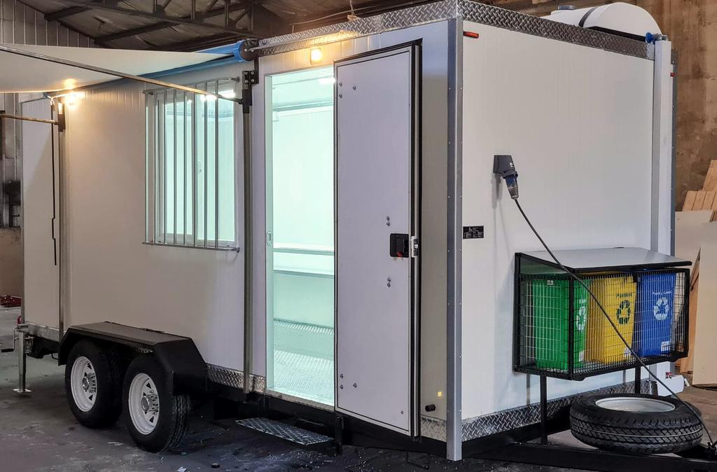 Miniatura CARRO DE ARRASTRE OFICINA/COMEDOR  MODELO CHILLAN 5 X 2Mts  - Color: Blanco, Modelo: CHILLAN, Alto: 2, Profundidad: 5