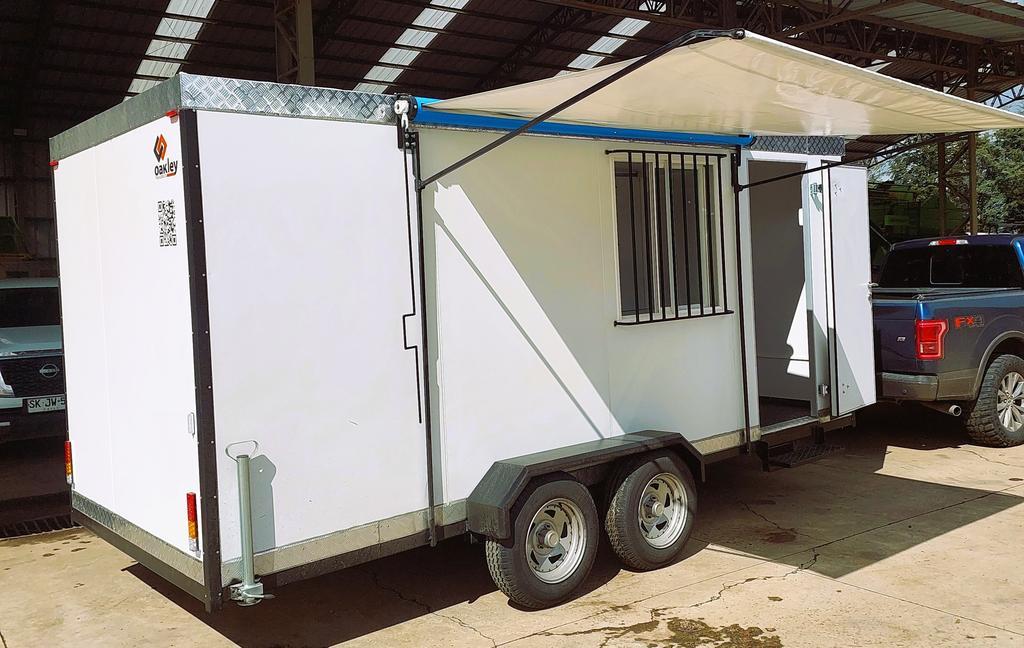 Miniatura CARRO DE ARRASTRE OFICINA/COMEDOR  MODELO CHILLAN 5 X 2Mts  - Color: Blanco, Modelo: CHILLAN, Alto: 2, Profundidad: 5