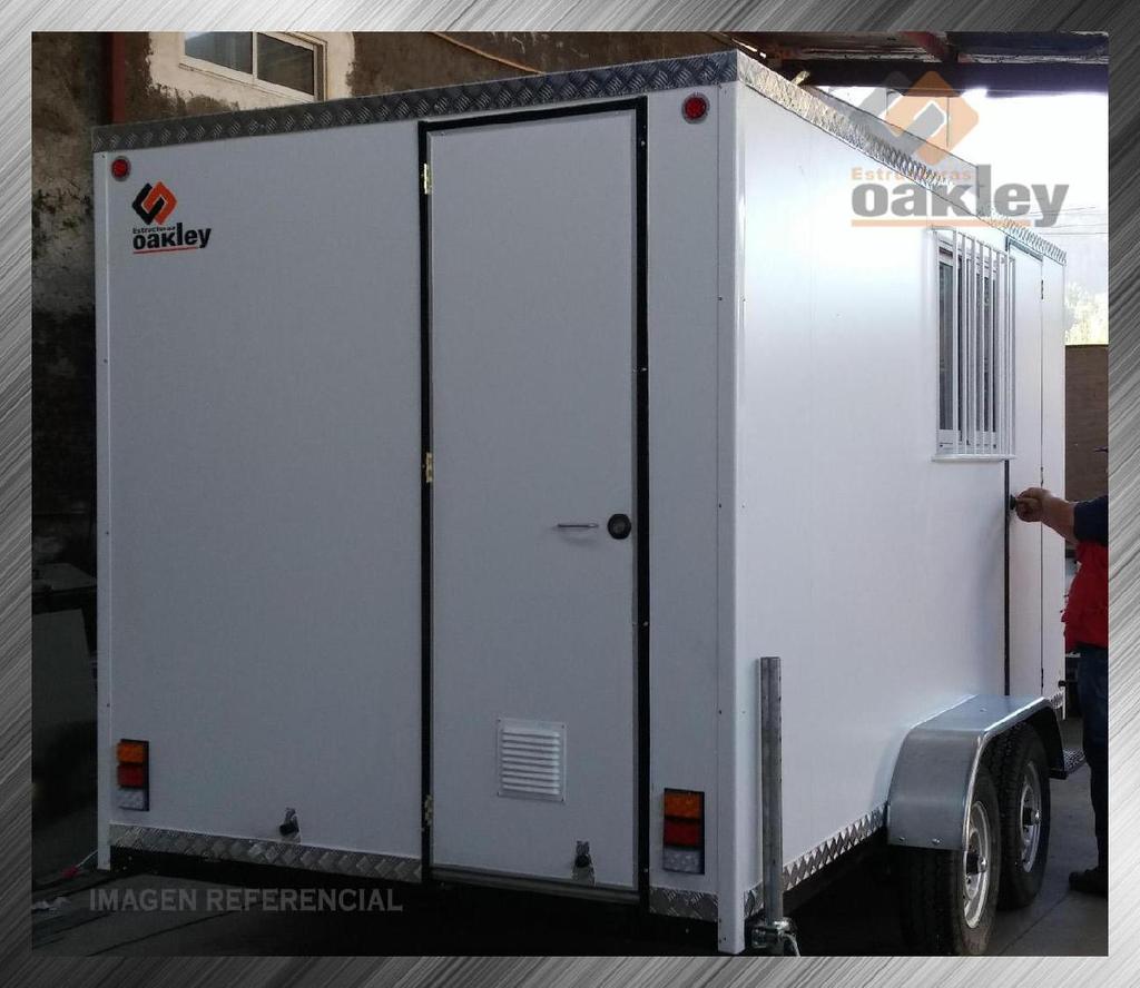 Miniatura CARRO DE ARRASTRE OFICINA/COMEDOR  MODELO CHILLAN 5 X 2Mts  - Color: Blanco, Modelo: CHILLAN, Alto: 2, Profundidad: 5